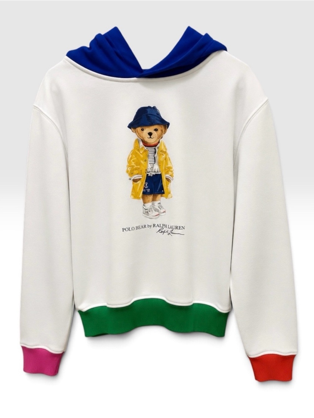Polo Ralph Lauren Colorblock Polo Bear Hoodie Youth XL 16 (Fits Adult XS/S)